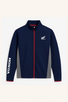 Wing Sporty Cipzáras Pulóver Kék-Szürke