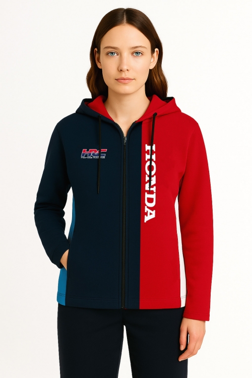 HRC Racing Cipzáras Kapucnis Pulóver 08AUD-THD 001